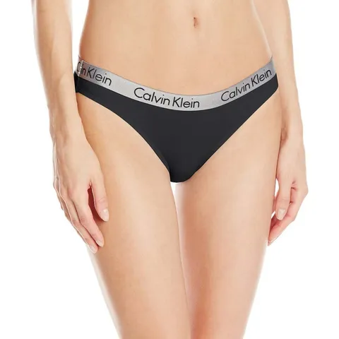 Calvin Klein Slip Taglio Bikini Donna Cotone Elasticizzato, Nero (Black), XS