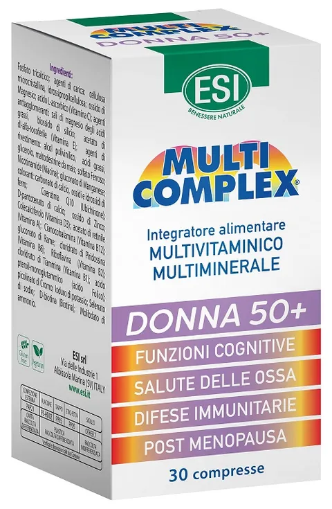 ESI - Multicomplex Donna 50+, Integratore Alimentare Multivitaminico Multiminerali