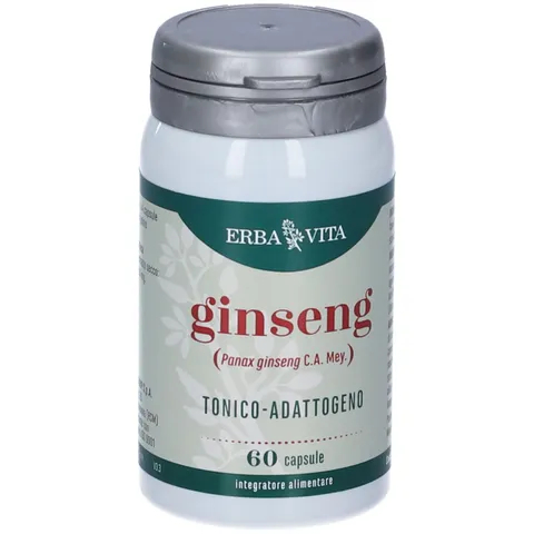 ERBA VITA Integratore Alimentare di Ginseng - 60 Capsule - Utile in caso di stanchezza