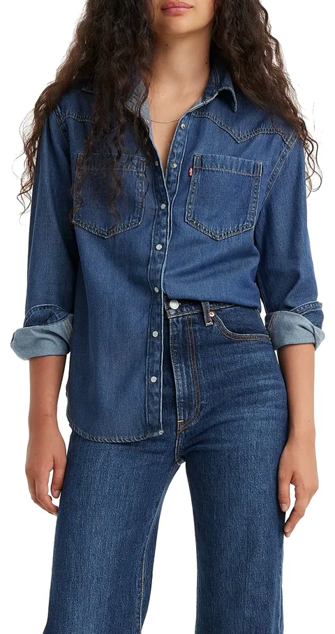Levi's Teodora Western, Camicia button-down Donna, Air Space 5, L