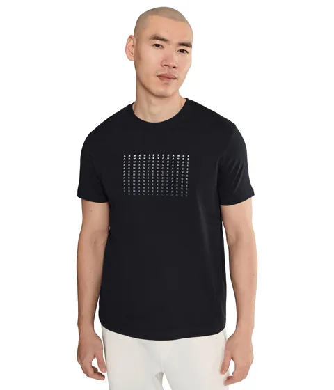 Armani Exchange Men's Plain 3D Stampato Front Logo T-Shirt Blue,XS