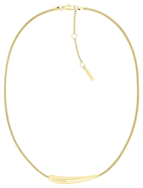 Calvin Klein Collana da donna Collezione ELONGATED DROPS in Acciaio Inossidabile, Oro (Gold)