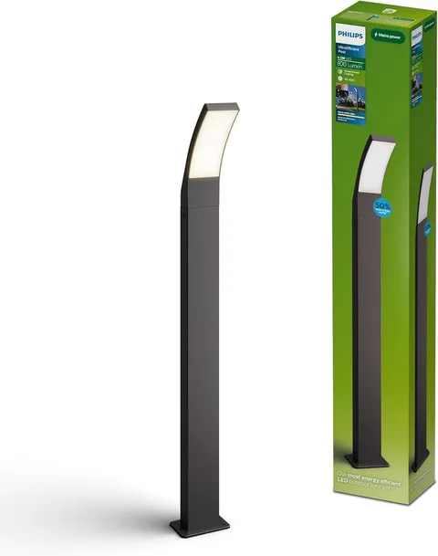 Philips Splay paletto luminoso esterno 800lm grigio