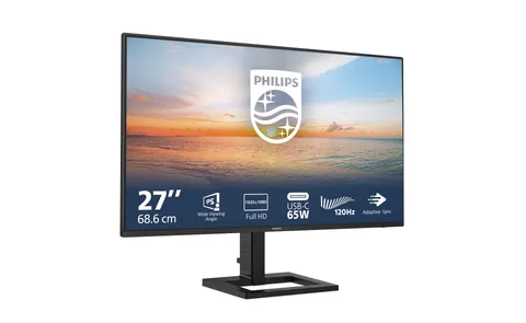 Philips Monitor 27E1N1300AE 27 pollici 1920x1080, FHD, 120Hz, IPS Panel, 4ms GtG, USB Hub