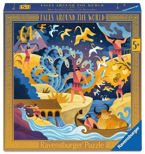 Ravensburger - Puzzle Bambini 5 Anni 64 Pezzi, Le dodici fatiche di Ercole - Puzzle 5