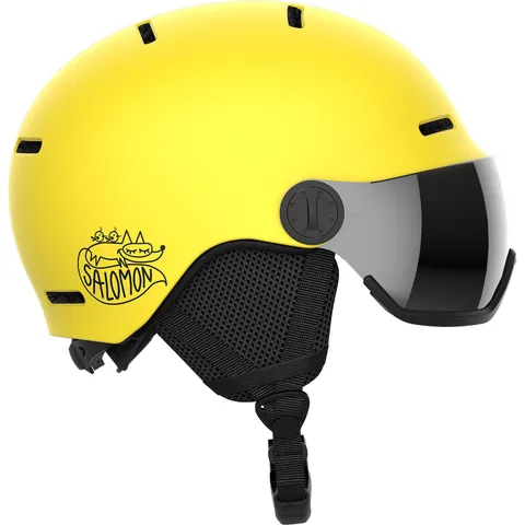 Salomon Orka Visor, Casco Sci Snowboard Bambini con Visiera: Comodità Integrata, Facile