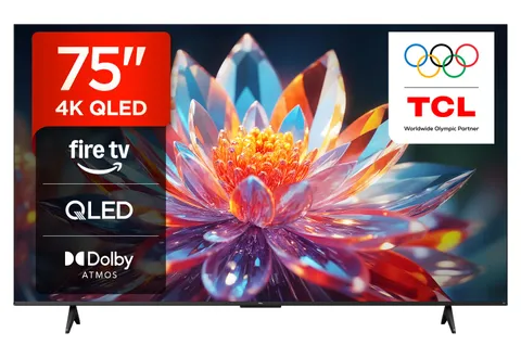 TCL 75T6C - Smart TV QLED 4K HDR10+ da 75", Fire TV con Dolby Atmos