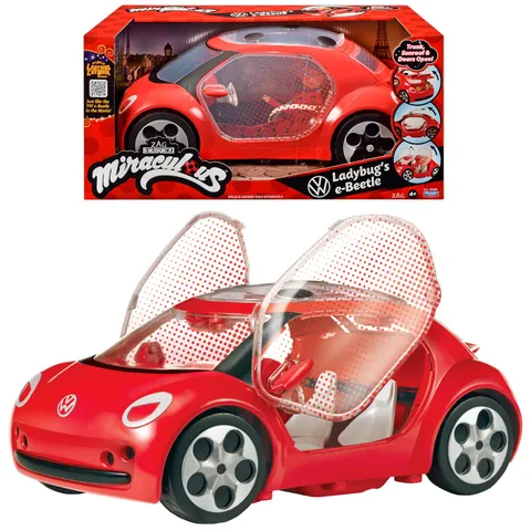 Bandai - Auto Miraculous Ladybug - Volkswagen e-Beetle di Ladybug del Film Miraculous