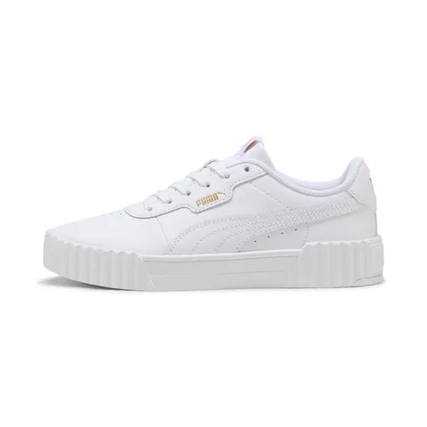 Puma Carina 3.0 - Scarpe da Ginnastica Femmina, Puma White-Puma Gold