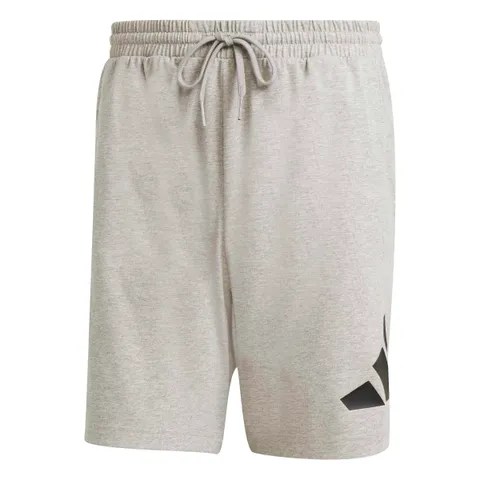 adidas Uomo Essentials Big Logo Single Jersey Short Shorts, Medium Grey Heather/Black, S