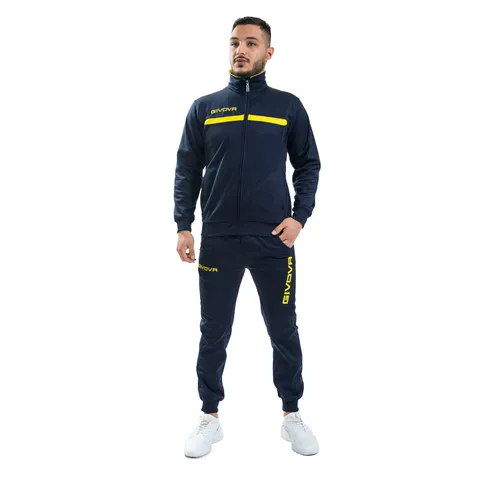 Givova TUTA ONE FULL ZIP Polarfleece BLU/Giallo