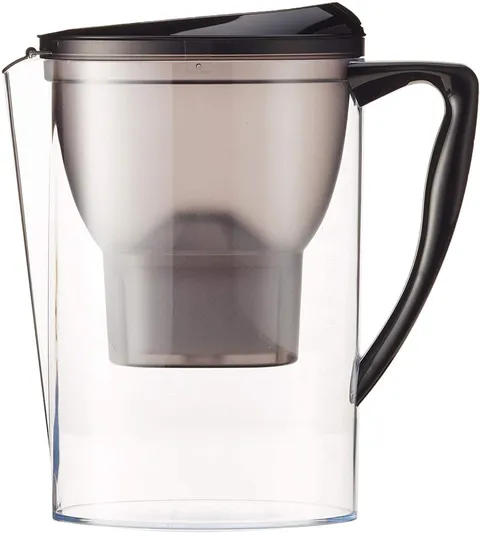 Amazon Basics Caraffa filtrante per l'acqua, 2,3 litri, nero
