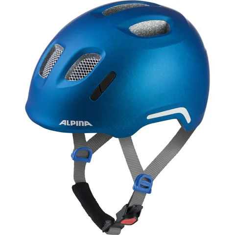 Alpina XIMO 2 Flash - Casco da bici leggero e sicuro per bambini con LED integrati - blue