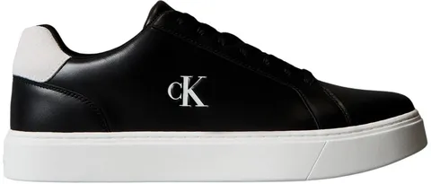 Calvin Klein Uomo Sneakers con Suola Preformata Classic Laceup in Pelle, Nero (Black/Bright White), 42