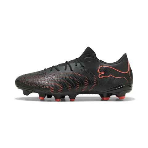 PUMA Scarpe da Calcio Unisex Future 9 Match Fusion FG/AG, Nero-Rosso incandescente