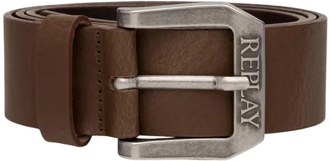 Replay Cintura da uomo in pelle, marrone (Dk Brown Wood 110), 90 cm