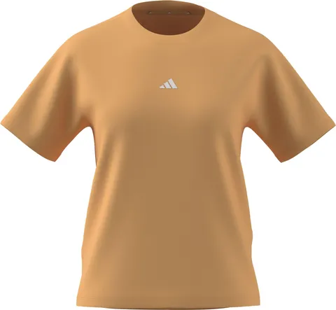 adidas Femme Essentials Small Logo Cotton T-Shirt, Semi Ice Tangerine/White, S