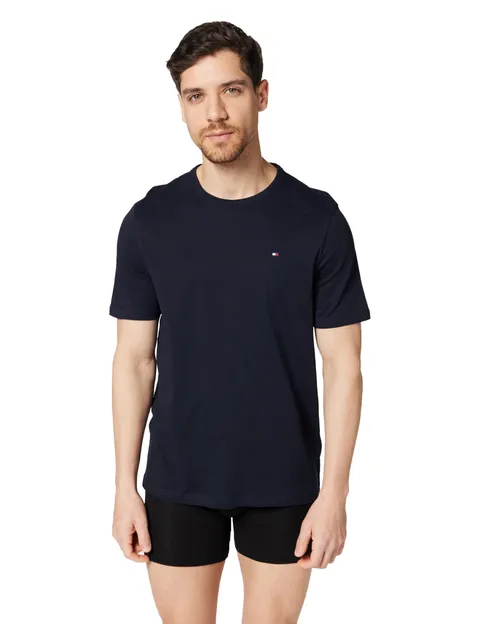 Tommy Hilfiger Maglietta da Uomo 3P SS Tee UM0UM03870 S/S, Blu (Cielo Deserto/Cielo Deserto/Cielo Deserto), L