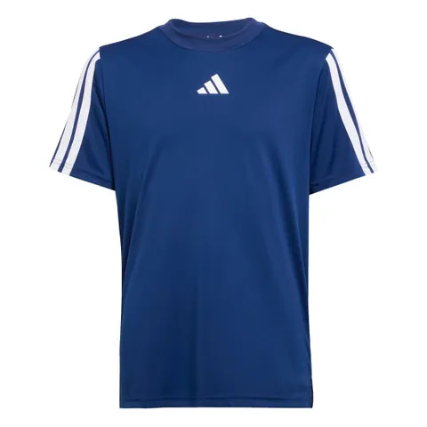 adidas Train Essentials 3-Stripes T-Shirt, T-shirt Bambino, dark blue/white