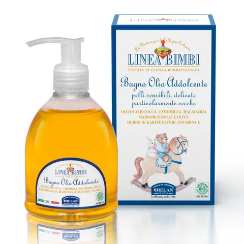 Helan, Linea Bimbi - Bagnoschiuma Bambini e Bagnetto Neonato, Detergente Lenitivo con