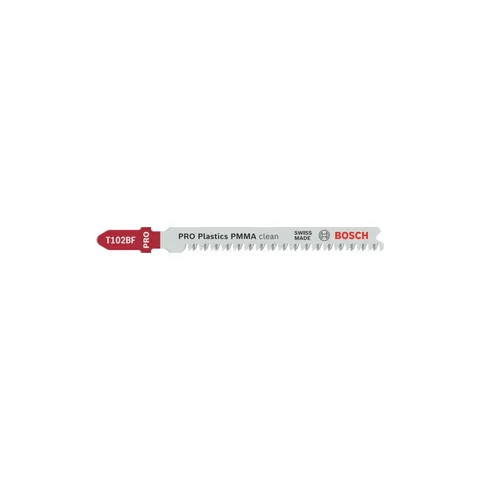 Bosch Professional 5x Lame per seghetto alternativo Expert T 102 BF Clean for PMMA (per