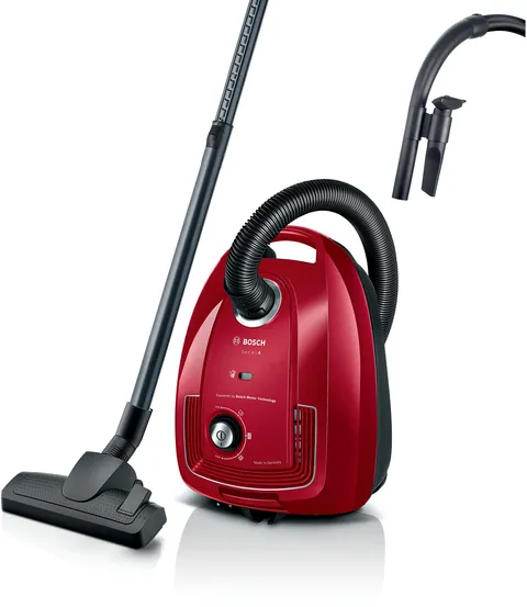 Bosch BGB38RD2 Aspirapolvere con Sacco ProPower, 850 Watt, Rosso