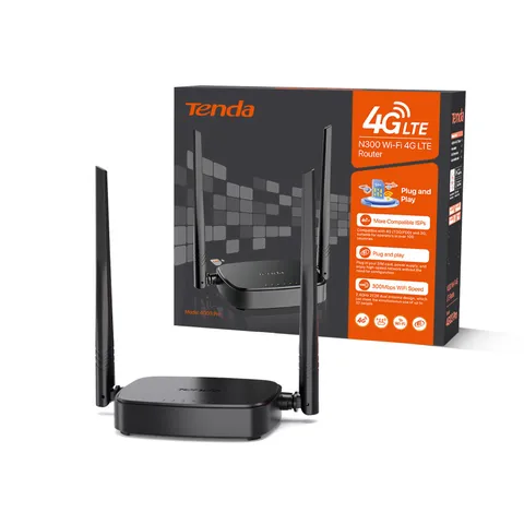 Tenda 4G03 Pro - Router WiFi con SIM, Router LTE CAT4, Velocità WiFi fino a 300 Mbps, Due