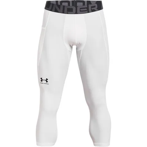 Under Armour UA HG 3/4 Legging, Pantaloni Uomo, Bianco, S