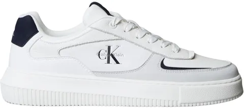 Calvin Klein Uomo Sneakers con Suola Preformata Chunky Low Suola Spessa, Bianco (Bright White/Navy/Grey), 45