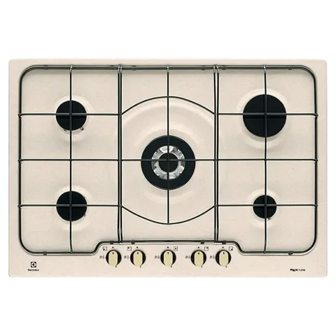 Electrolux Piano Cottura a Gas, Serie 300 RGG7253OON, Soft Line 75 cm, 5 Fuochi