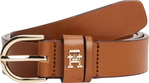 Tommy Hilfiger Donna Cintura Essential Effortless 2,5 cm Cintura in Pelle, Marrone