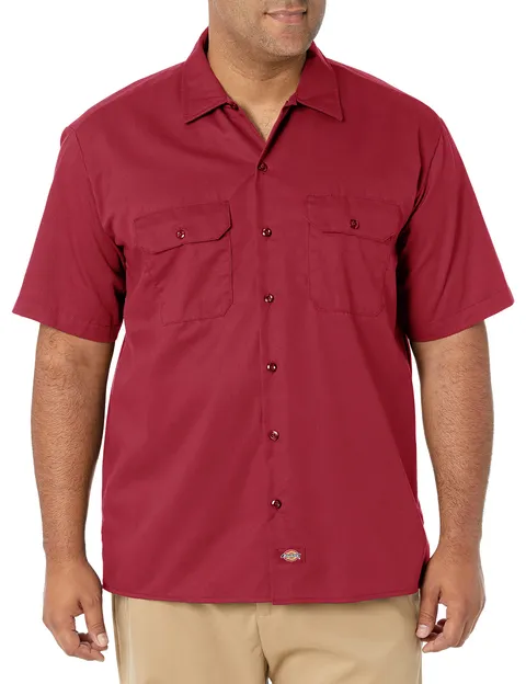 Dickies - Camicia a maniche corte, Uomo, Rosso (English Red), XX-Large (Taglia