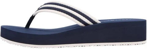 Tommy Hilfiger Donna Infradito Stripe Summer con Fascetta in Tessuto, Blu (Space Blue), 41