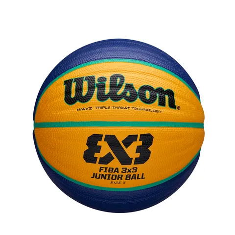 Wilson, Pallone da Basket FIBA 3 x 3 Replica Junior, Misura 5, Gomma, da Utilizzare al
