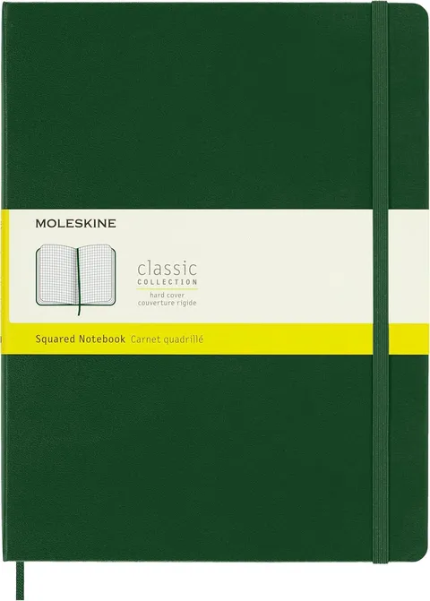 Moleskine Classic Notebook, Taccuino a Quadretti, Copertina Rigida e Chiusura Elastica