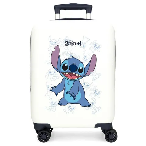 Disney Happy Stitch Bagaglio, Unisex - Bambini e ragazzi, Bianco, 33 x 50 x 20 cm