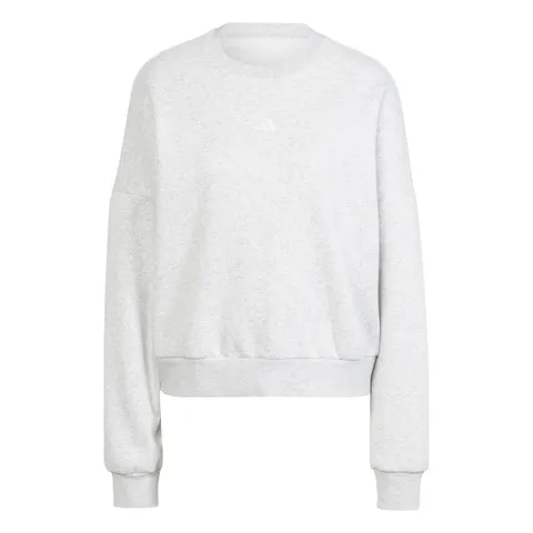 adidas Donna Essentials Small Logo Feel Cozy Relaxed Fit Sweatshirt, Light Grey
