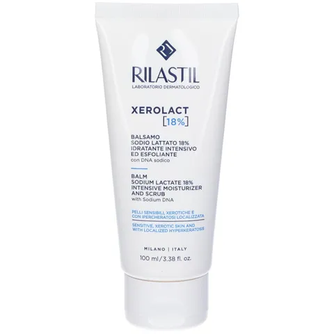 Rilastil Xerolact Balsamo 18%, Trattamento Emolliente e Levigante, Idratante Intensivo ed