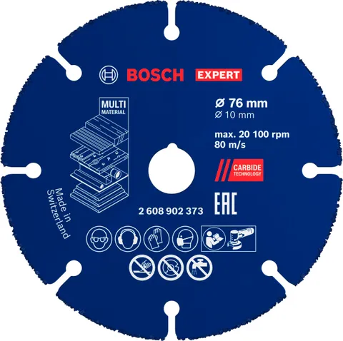 Bosch 1x Mola da taglio Expert Carbide Multi Wheel per smerigliatrici angolari mini (per