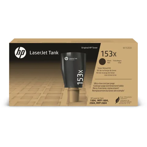 HP 153X W1530X, Cartuccia Toner Originale 5000 Pagine, Compatibile con le Stampanti LaserJet Tank 1504, MFP 1604, 2504, MFP 2604, Nero