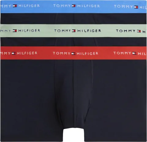 Tommy Hilfiger Men 3P Trunk WB Um0Um03890 Trunk, Beige (NB//Blue Spell/Terra Red/Minty