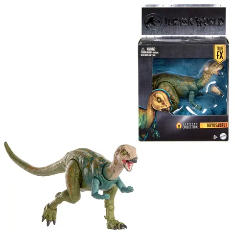 Mattel Jurassic World Hammond Collection - Dryosaurus, dinosauro dal design premium con