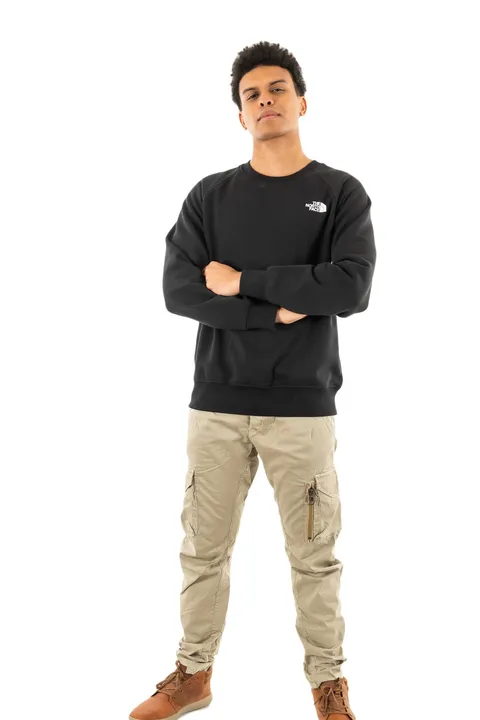 THE North FACE NF0A89FAJK3 M Raglan Box NSE Crew Maglia Lunga Uomo TNF Black Taglia XS