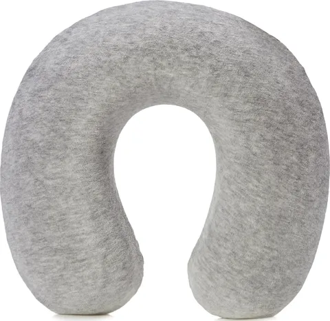 Amazon Basics Cuscino per il collo, in memory foam, 1 unità, Semicircolare, Grigio