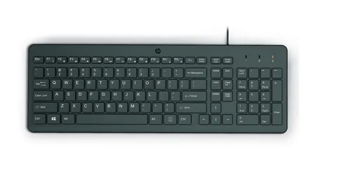 HP 150 Tastiera Cablata, Connessione con Cavo USB-A con la Lunghezza di 1 m, 12 Tasti Programmabili, Tastiera Qwerty, Layout Italiano, Compatibile con Windows 10 e 11, Nera