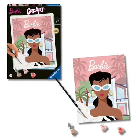 Ravensburger CreArt: Barbie 1959 - Dipingere con i Numeri Adulti, Attività Creativa e