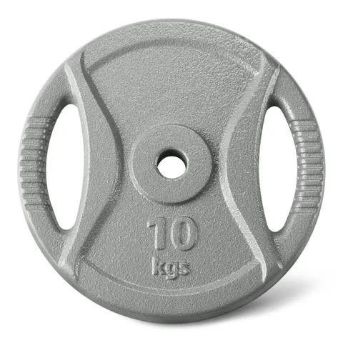 Amazon Basics, Peso a disco da 10 kg con foro da 2,54 cm, 1 pezzo, Grigio antracite
