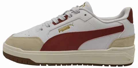 Puma Unisex Shuffle Downtown OgSneaker, Puma Bianco Bordeaux Rosso Puma Oro, 43 EU