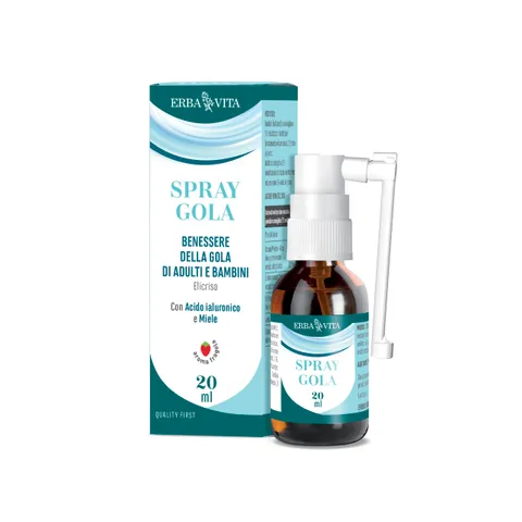 ERBA VITA Spray Gola integratore alimentare a base di estratti vegetali, acido ialuronico