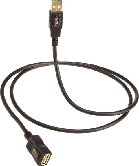 AmazonBasics Prolunga ad alta velocità, USB-A 2.0 maschio a femmina, multischermata, con